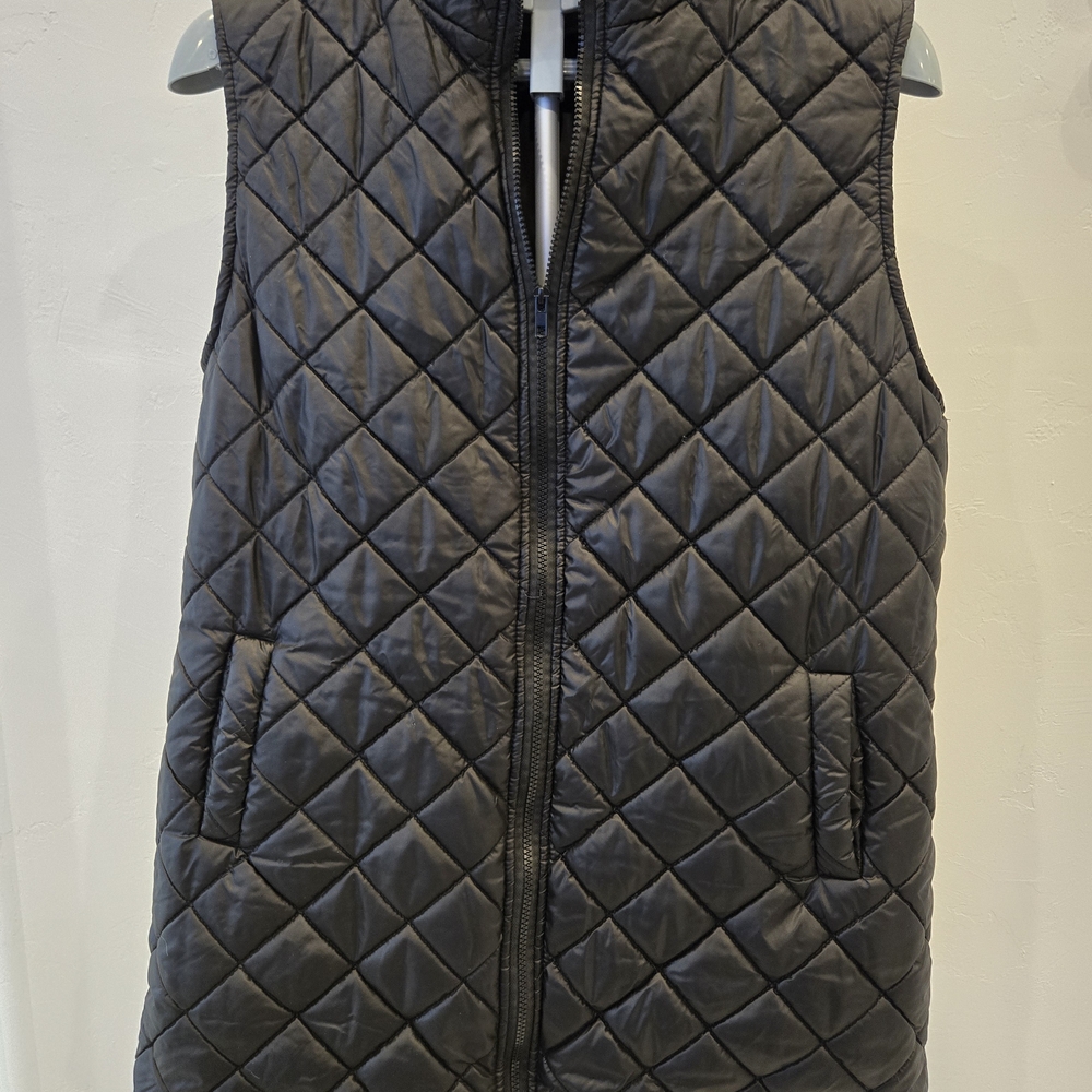 Quilted Black Vest